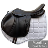 Silhouette monoflap event / jump Insignia saddle, 17" Extra Extra Wide (XXW), Brown (SKU293)