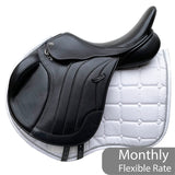 GFS Premier Monoflap Jump Saddle, Adjustable Gullet - 17.5" Black (SKU296)