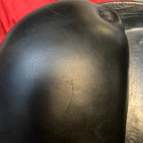 Equipe Emporio Monoflap Dressage Saddle, 16" +2 (wide), Black (SKU311)