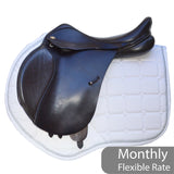 Kent and Masters Pony Club Long Leg saddle, Adjustable Gullet, 16.5", Brown (SKU394)