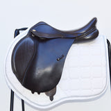 Kent and Masters Pony Club Long Leg saddle, Adjustable Gullet, 16.5", Brown (SKU394)