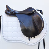 Kent and Masters Pony Club Long Leg saddle, Adjustable Gullet, 16.5", Brown (SKU394)