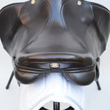 Kent and Masters Pony Club Long Leg saddle, Adjustable Gullet, 16.5", Brown (SKU394)