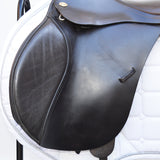 Kent and Masters Pony Club Long Leg saddle, Adjustable Gullet, 16.5", Brown (SKU394)