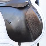 Kent and Masters Pony Club Long Leg saddle, Adjustable Gullet, 16.5", Brown (SKU394)