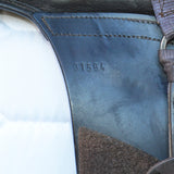 Kent and Masters Pony Club Long Leg saddle, Adjustable Gullet, 16.5", Brown (SKU394)