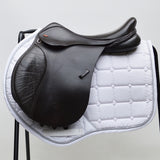 Kent and Masters Pony Club Long Leg saddle, Adjustable Gullet, 16.5", Brown (SKU446)