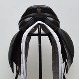 Kent and Masters Pony Club Long Leg saddle, Adjustable Gullet, 16.5", Brown (SKU446)