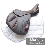 EcoRider Freedom jump Saddle (eco 025), Adjustable, Brown, 16.5" (SKU455)