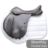 Kent and Masters Pony Club Long Leg saddle, Adjustable Gullet, 16.5", Brown (SKU446)