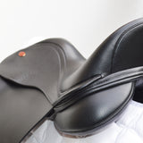 Kent & Masters S-Series Dressage Moveable Block Standard Wither Saddle (MDM), 16.5", Adjustable, Black (SKU451)