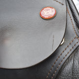 Kent and Masters Pony Club Long Leg saddle, Adjustable Gullet, 16.5", Brown (SKU446)