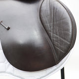 Kent and Masters Pony Club Long Leg saddle, Adjustable Gullet, 16.5", Brown (SKU446)