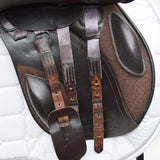 Kent and Masters Pony Club Long Leg saddle, Adjustable Gullet, 16.5", Brown (SKU446)