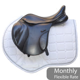 Kent and Masters S-Series Pony jump saddle, Adjustable Gullet, 15.5", Black (SKU440)