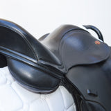 Kent and Masters S-Series Pony jump saddle, Adjustable Gullet, 15.5", Black (SKU440)