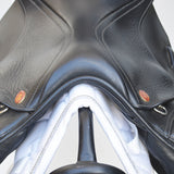 Kent and Masters S-Series Pony jump saddle, Adjustable Gullet, 15.5", Black (SKU440)