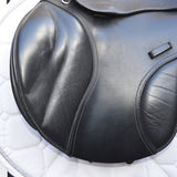 Kent and Masters S-Series Pony jump saddle, Adjustable Gullet, 15.5", Black (SKU440)