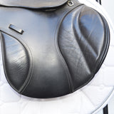 Kent and Masters S-Series Pony jump saddle, Adjustable Gullet, 15.5", Black (SKU440)