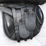 Kent and Masters S-Series Pony jump saddle, Adjustable Gullet, 15.5", Black (SKU440)