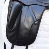 Fairfax Gareth 17.5" Adjustable Gullet Monoflap Dressage Saddle, Black (SKU264)