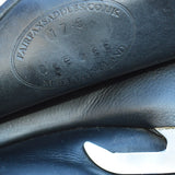 Fairfax Gareth 17.5" Adjustable Gullet Monoflap Dressage Saddle, Black (SKU264)