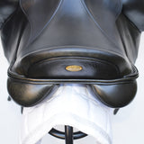 Fairfax Gareth Monoflap Dressage Saddle, 17.5", Adjustable, Black (SKU262)