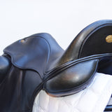 Fairfax Gareth Monoflap Dressage Saddle, 17.5", Adjustable, Black (SKU262)