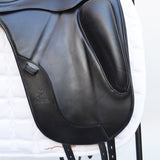 Fairfax Gareth Monoflap Dressage Saddle, 17.5", Adjustable, Black (SKU262)