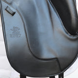 Fairfax Gareth Monoflap Dressage Saddle, 17.5", Adjustable, Black (SKU262)