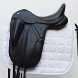 Fairfax Gareth Monoflap Dressage Saddle, 17.5", Adjustable, Black (SKU406)