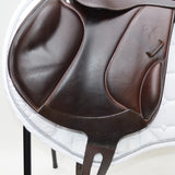 Voltaire Essentials Monoflap Jump saddle, 17.5", Brown, Adjustable (SKU335)