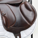 Voltaire Essentials Monoflap Jump saddle, 17.5", Brown, Adjustable (SKU335)