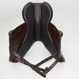 Voltaire Essentials Monoflap Jump saddle, 17.5", Brown, Adjustable (SKU335)