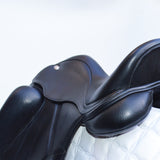 Fairfax Gareth Monoflap Dressage Saddle, 17.5", Adjustable, Black (SKU406)