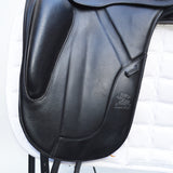 Fairfax Gareth Monoflap Dressage Saddle, 17.5", Adjustable, Black (SKU406)