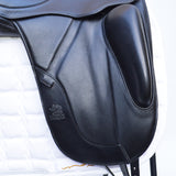 Fairfax Gareth Monoflap Dressage Saddle, 17.5", Adjustable, Black (SKU406)