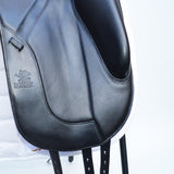 Fairfax Gareth Monoflap Dressage Saddle, 17.5", Adjustable, Black (SKU406)