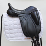 Fairfax Elias Monoflap Dressage Saddle, 17", Adjustable, Black (SKU452)