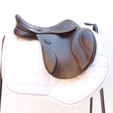 Kent and Masters S-Series Pony jump saddle, Adjustable Gullet, 15.5", Brown (SKU523)