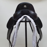 Fairfax Elias Monoflap Dressage Saddle, 17", Adjustable, Black (SKU452)