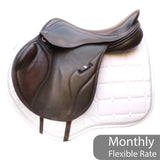 Utopia (Now Discovery) Ares Monoflap Jump Saddle (adjustable), 17.5" Brown (SKU286)