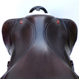 Kent & Masters S-Series Pony Jump Saddle (MPJ) (adjustable), 16.5" Brown (SKU520)