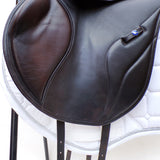 Utopia (Now Discovery) Ares Monoflap Jump Saddle (adjustable), 17.5" Brown (SKU286)