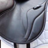 Utopia (Now Discovery) Ares Monoflap Jump Saddle (adjustable), 17.5" Brown (SKU286)