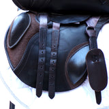 Kent & Masters S-Series Pony Jump Saddle (MPJ) (adjustable), 16.5" Brown (SKU520)
