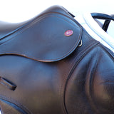 Kent and Masters S-Series Pony jump saddle, Adjustable Gullet, 15.5", Brown (SKU523)