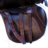 Kent and Masters S-Series Pony jump saddle, Adjustable Gullet, 15.5", Brown (SKU523)
