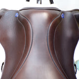 Utopia (Now Discovery) Ares Monoflap Jump Saddle (adjustable), 17.5" Brown (SKU286)