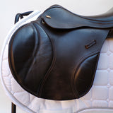 Kent and Masters S-Series Pony jump saddle, Adjustable Gullet, 15.5", Brown (SKU523)